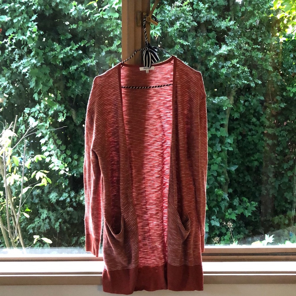 Made well dark orange cardigan